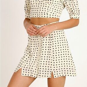 For Love & Lemons “Sweetheart” Mini Skirt